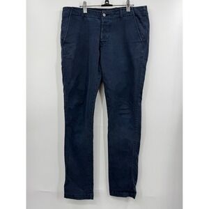 NN07 Simon Style 1002 Navy Blue Cotton Lycra Chinos Pants Mens 34x34